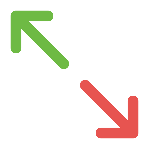 diagonale pijlen Generic color outline icoon