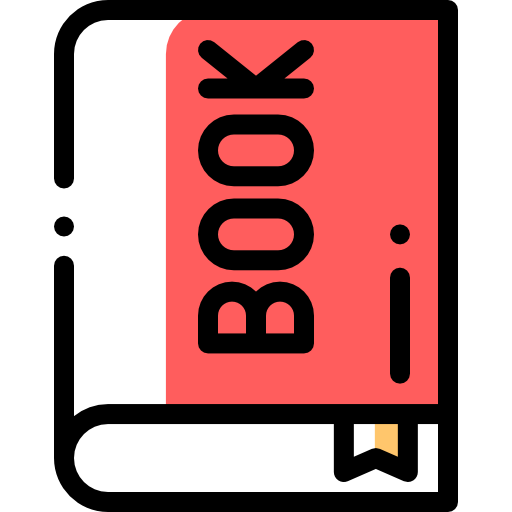 Book Detailed Rounded Color Omission icon