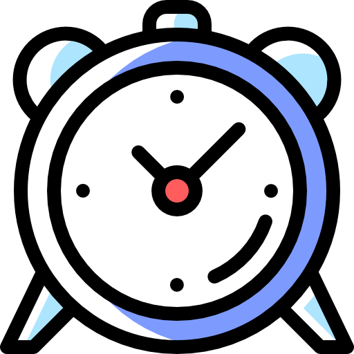 時間 Detailed Rounded Color Omission icon