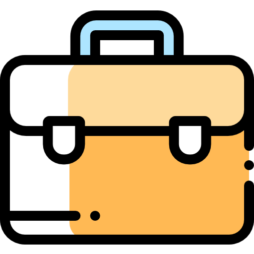 Briefcase Detailed Rounded Color Omission icon