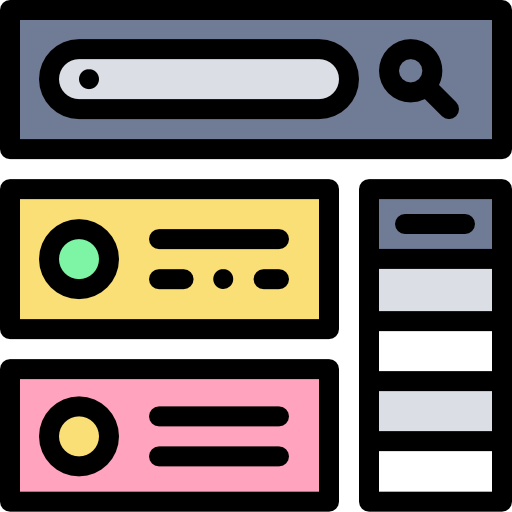 Blog Detailed Rounded Lineal color icon
