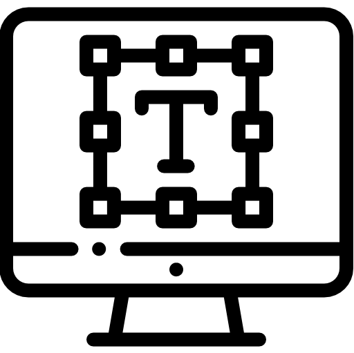 타이포그래피 Detailed Rounded Lineal icon