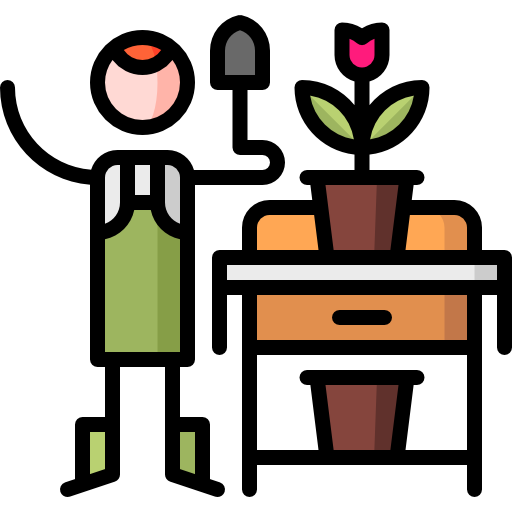 Gardener Puppet Characters Lineal Color icon