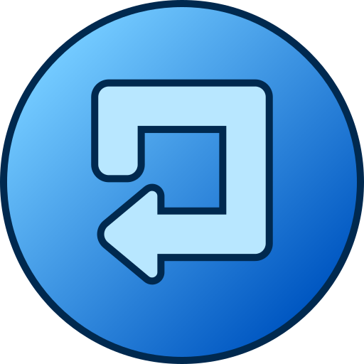 Turn left Generic gradient lineal-color icon