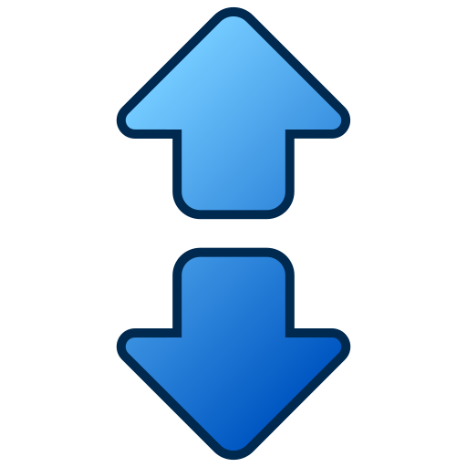 flecha arriba y abajo Generic gradient lineal-color icono