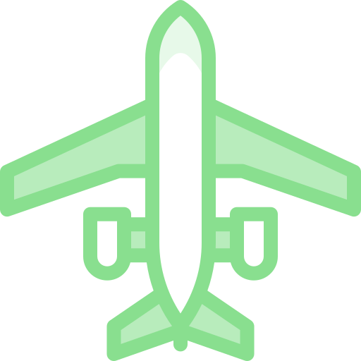 flugzeug Detailed color Lineal color icon