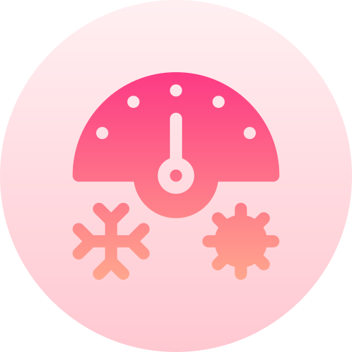 온도 조절기 Basic Gradient Circular icon