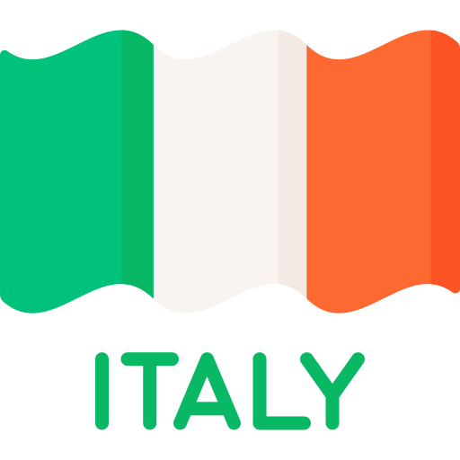 펄럭이는 이탈리아 국기 Special Flat icon