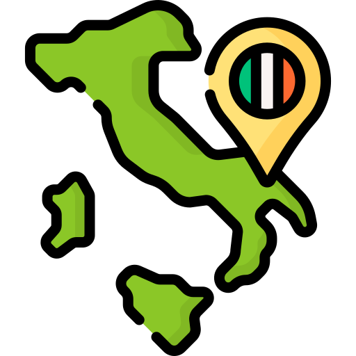 włoska mapa Special Lineal color ikona