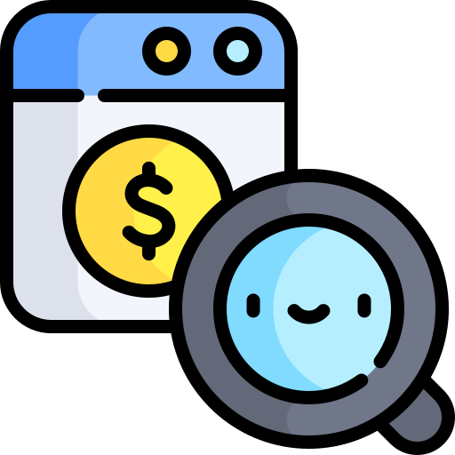 Paid search Kawaii Lineal color icon