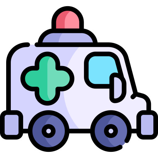 krankenwagen Kawaii Lineal color icon