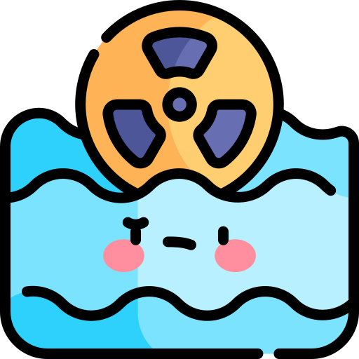 zanieczyszczenie wody Kawaii Lineal color ikona