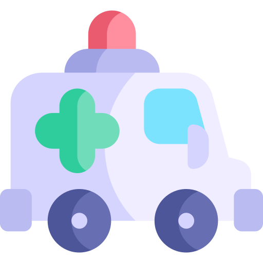 Ambulance Kawaii Flat icon