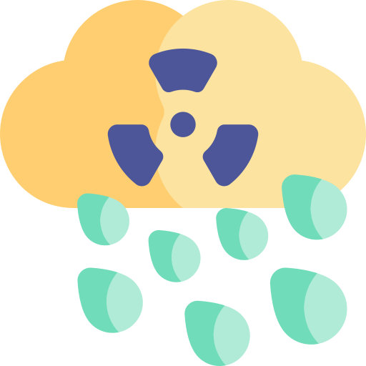 kwaśny deszcz Kawaii Flat ikona