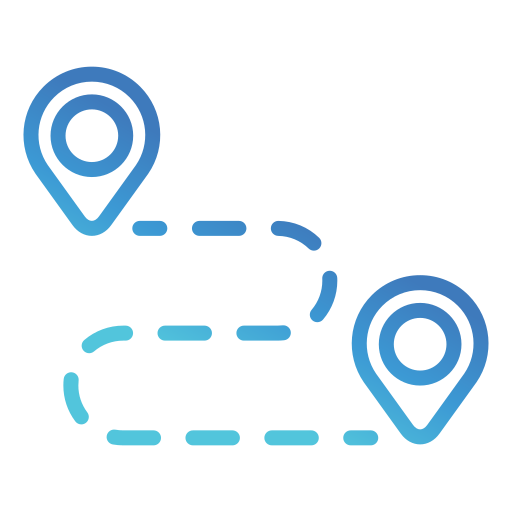 route Generic gradient outline icon