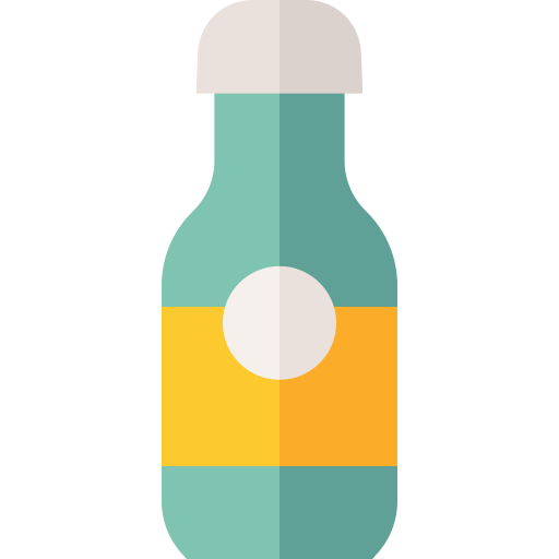 butelka piwa Basic Straight Flat ikona