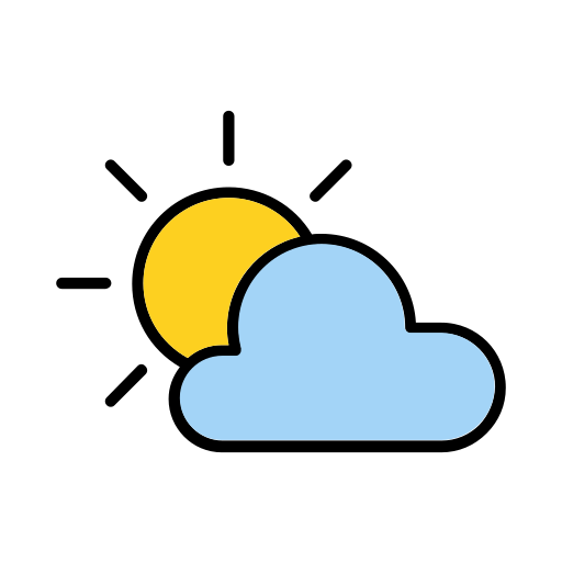 wolken und sonne Generic color lineal-color icon