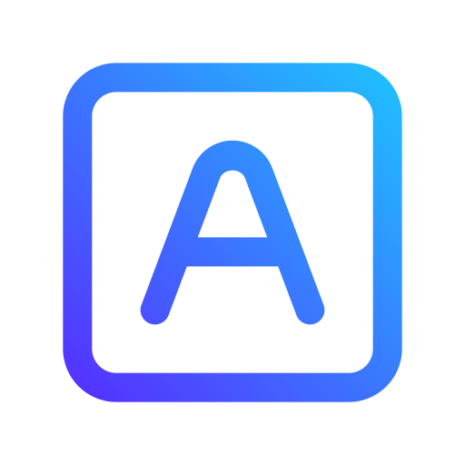 letter a Generic gradient outline icoon