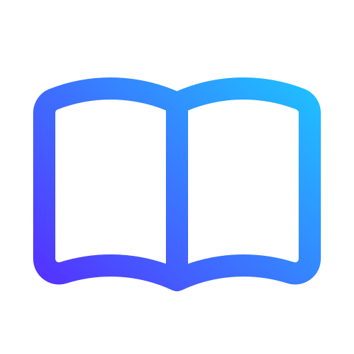 open boek Generic gradient outline icoon