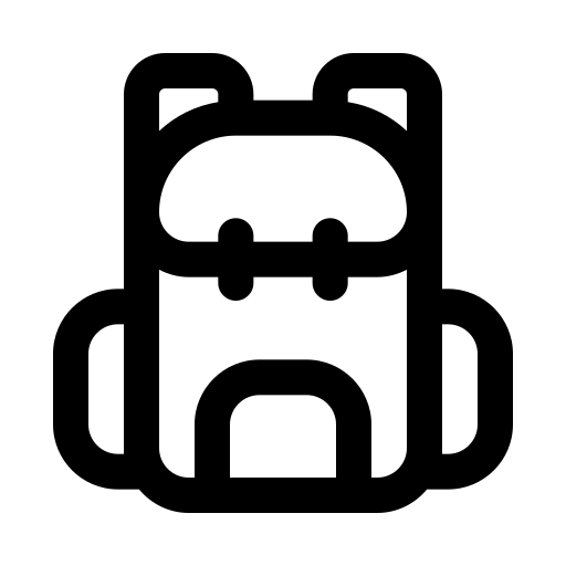 학교 가방 Generic black outline icon