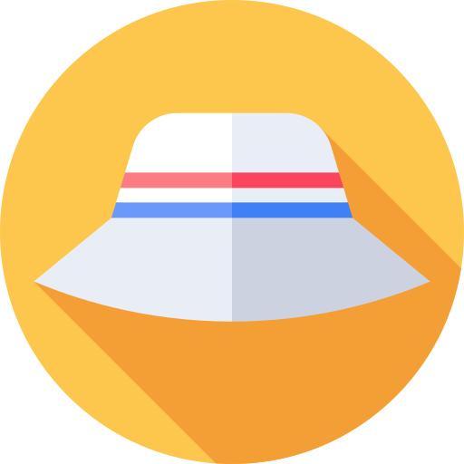 kapelusz przeciwsłoneczny Flat Circular Flat ikona