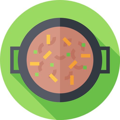 Dish Flat Circular Flat icon