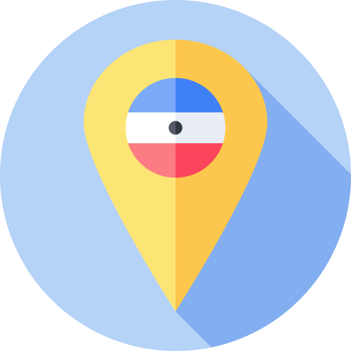 lokalizacja Flat Circular Flat ikona
