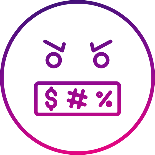 Swearing Generic gradient outline icon