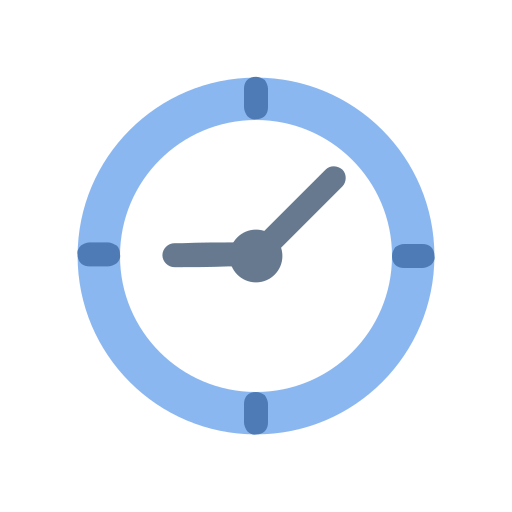 reloj Generic color fill icono