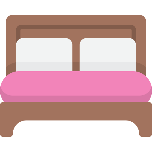 cama matrimonial Kawaii Flat icono