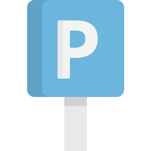 Знак парковки Kawaii Flat иконка
