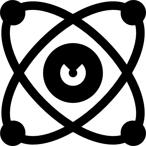 분자 Basic Straight Filled icon