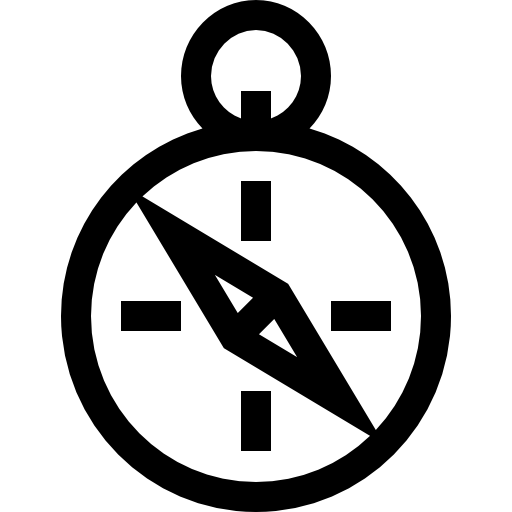 boussole Basic Straight Lineal Icône