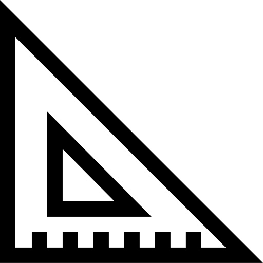 三角定規 Basic Straight Lineal icon