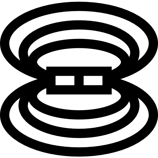 campo magnetico Basic Straight Lineal icona