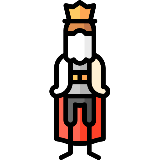 King Puppet Characters Lineal Color icon