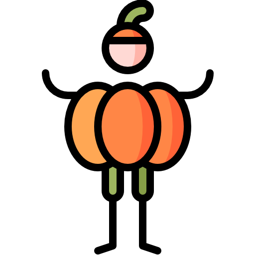 Pumpkin Puppet Characters Lineal Color icon