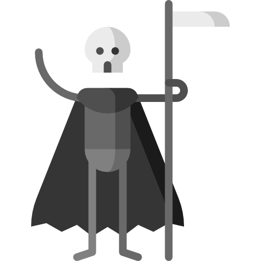 muerte Puppet Characters Flat icono