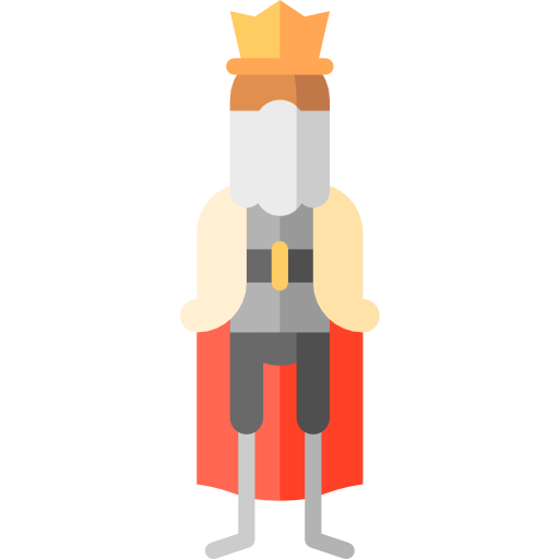 King Puppet Characters Flat icon