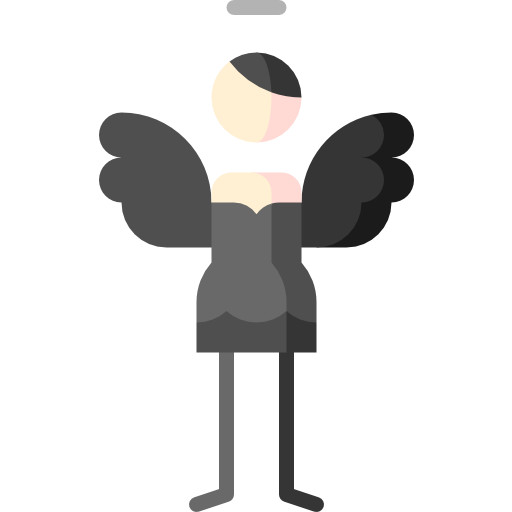Angel Puppet Characters Flat icon