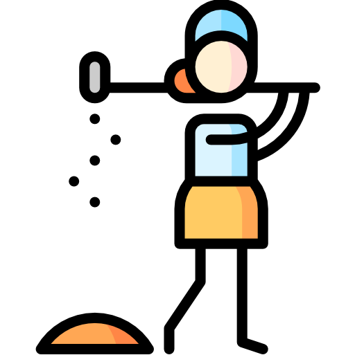 Игрок в гольф Puppet Characters Lineal Color иконка
