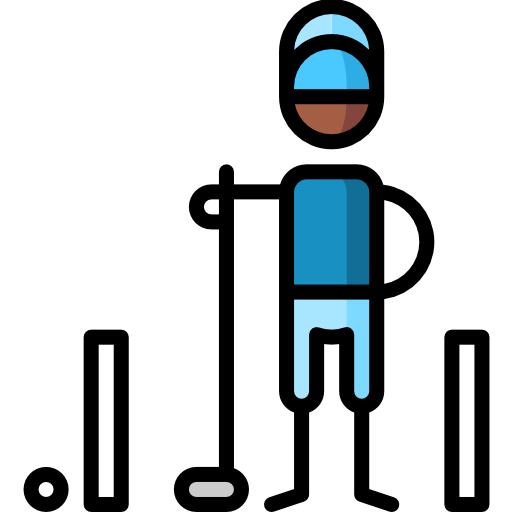 Golfer Puppet Characters Lineal Color icon