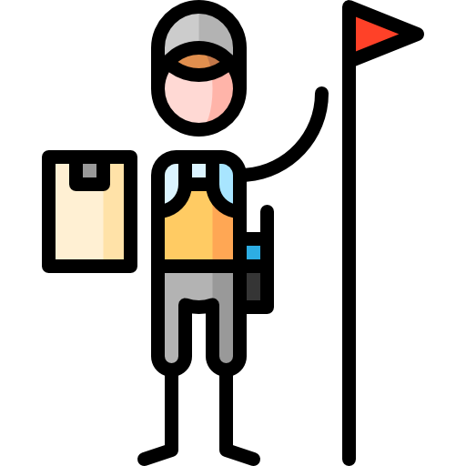 ゴルファー Puppet Characters Lineal Color icon