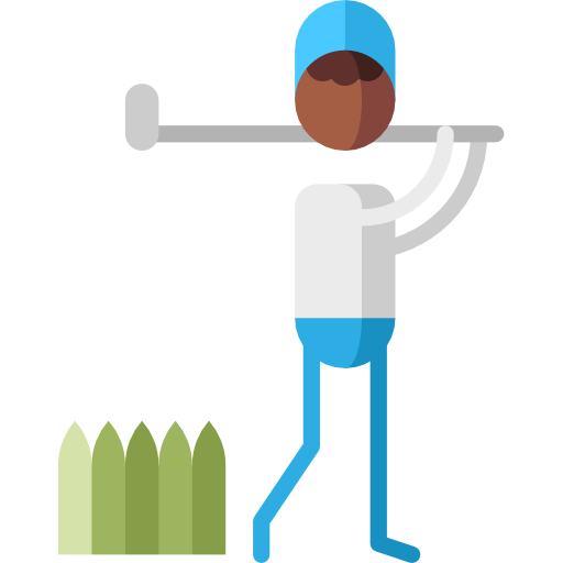 Golfer Puppet Characters Flat icon