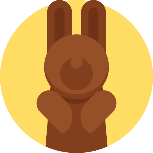 conejo de chocolate Detailed Flat Circular Flat icono