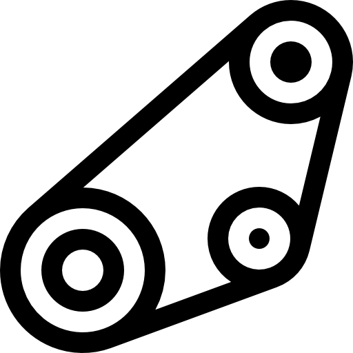 correa de distribución Basic Straight Lineal icono