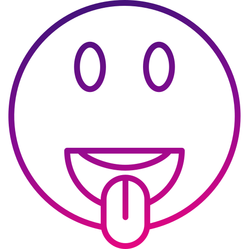Tongue out Generic gradient outline icon