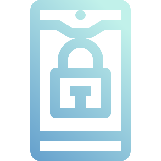 Lock phone Generic gradient outline icon