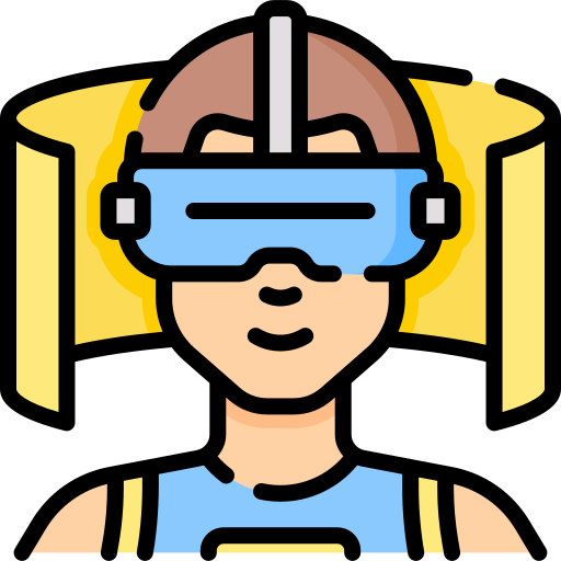 Virtual reality fitness Special Lineal color icon