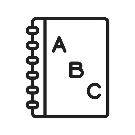 Text book Generic black outline icon